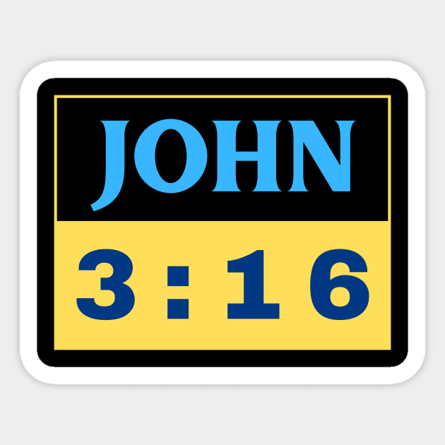 Bible Verse John 3:16 | Christian Sticker by All Things Gospel